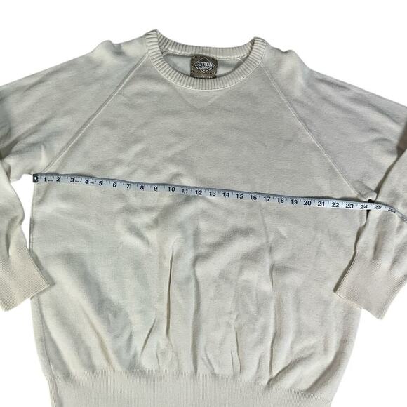 The Cotton Exchange 100% Cotton Size XL Made In USA Men's Cream Sweater Casual - Picture 3 of 7